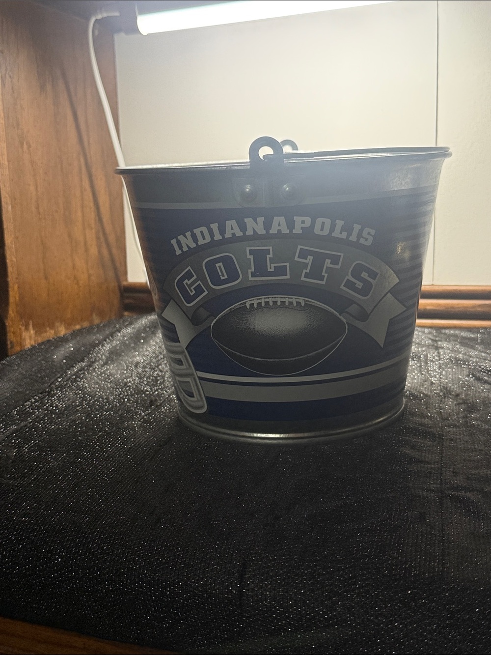 Indianapolis Colts NFL Metal Bucket Pail Helmet Logo Made in USA